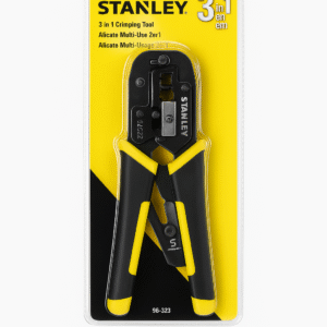 Alicate multipropósito Stanley 3 en 1 para crimpar, pelar y cortar cables de telecomunicaciones